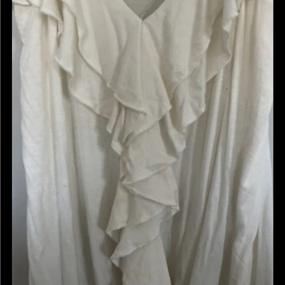 Forever 21 Women's Cream Ruffle Dress - Picture 6 of 7